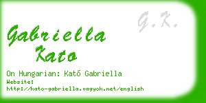 gabriella kato business card